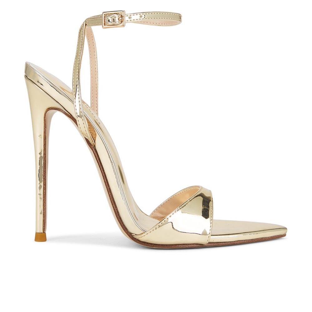 GG Heel in Mirrored Gold